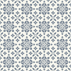 Exquisite vector seamless pattern made in the style of oriental motifs. With dark elements set harmoniously against a light background, this design is ideal for luxury projects.