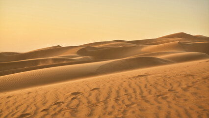 Evening dunes near Walvis Bay in Namibia
