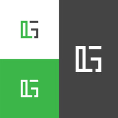 Obraz premium GL, LG, G letter logo design template elements. Modern abstract digital alphabet letter logo.
