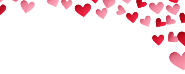 PNG Line heart shape border with realistic paper heart backgrounds petal celebration.