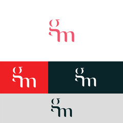 GM, MG letter logo design template elements. Modern abstract digital alphabet letter logo.