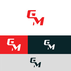 GM, MG letter logo design template elements. Modern abstract digital alphabet letter logo.