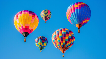 Obraz premium Colorful air balloons in the blue sky. 