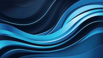 Abstract wallpaper created from Blue 3D Undulating lines. Colorful 3D Render