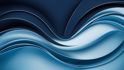 Obraz premium Abstract wallpaper created from Blue 3D Undulating lines. Colorful 3D Render