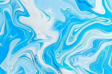 Abstract blue and white marbled texture background
