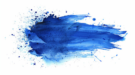 青の水彩画、筆致