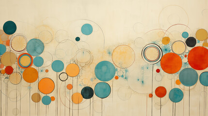 Abstract Circle Art with Vibrant Colors