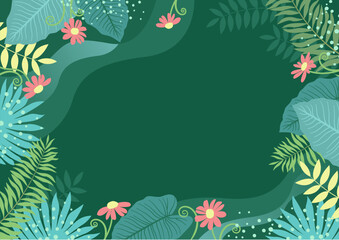 Background nature freehand Leaf background. Leaf nature style with space for text - design for  background social media, postcards, poster, business card, flyer, brochure other.