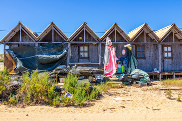 Faro, Portugal. 23-04-2024. Old fishermen house near the city of Faro. Algarve, Portugal.