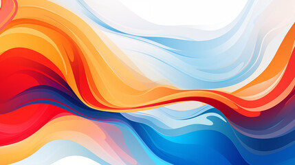 Dynamic Fluid Art with Warm and Cool Colors