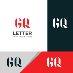 GQ, QG letter logo design template elements. Modern abstract digital alphabet letter logo.