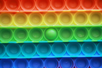 Colorful Rainbow Pop It Fidget Toy for Stress Relief and Sensory Play