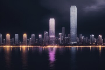 Fototapeta premium city skyline at night 