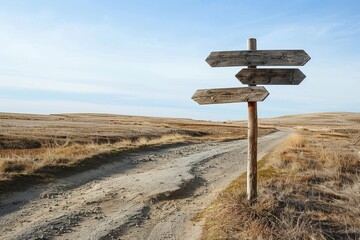 Signposts pointing the direct route to the year 2025, guiding towards the future ahead