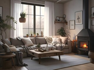 Fototapeta premium Cozy Living Room Inspiration Photography Art