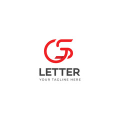 GS, SG letter logo design template elements. Modern abstract digital alphabet letter logo.