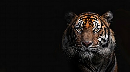 Tiger with a black background