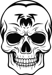 Skull and crossbones vector image