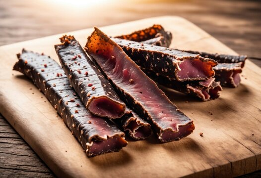 delicious Biltong food, copy space for text
