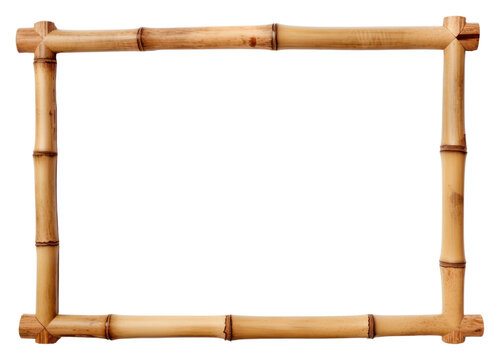 PNG  Bamboo frame white background blackboard.