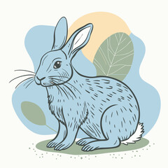 simple and cute rabbit illustration