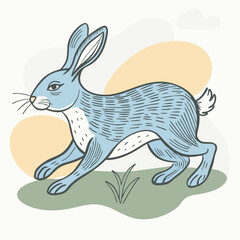 simple and cute rabbit illustration