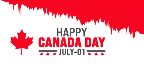 Happy Canada day background or banner design template celebrated in 1 July. Canada independence day banner ,cover background  desig