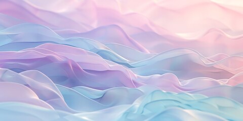 Obraz premium Abstract Pastel Waves Background A soft abstract background featuring pastel wave patterns in soothing hues, creating a calm and gentle aesthetic.