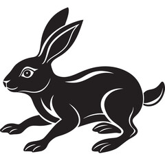 rabbit silhouette vector