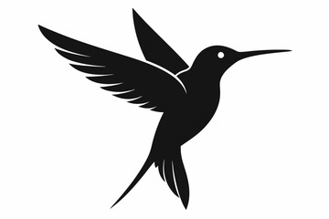 hummingbird silhouette vector illustration