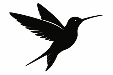 Obraz premium hummingbird silhouette vector illustration