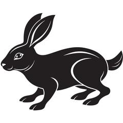 rabbit silhouette vector