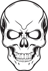 Skull and crossbones silhouette vector