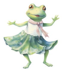 Obraz premium PNG Frog dancing amphibian animal representation.
