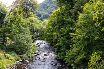 The small river Bode near Thale in the Harz Mountains