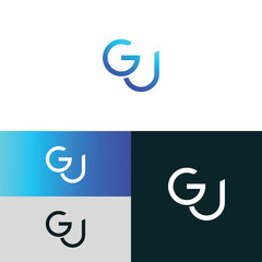 GU, UG letter logo design template elements. Modern abstract digital alphabet letter logo.
