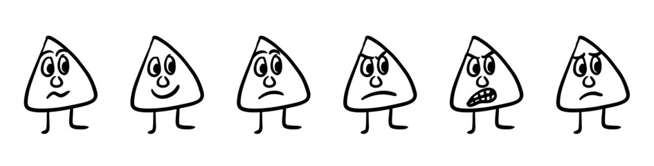 Set of Cartoons Vector Silhouettes