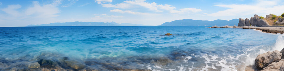 Obraz premium A beautiful ocean view with a rocky shoreline