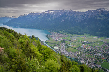top of Interlaken between Thun and brienz lake is very beautiful view point of switzerland