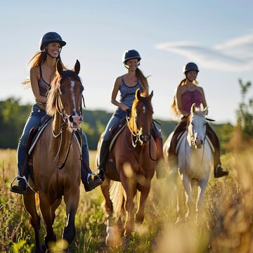 horse riding group, paseo a caballo grupo, caballos