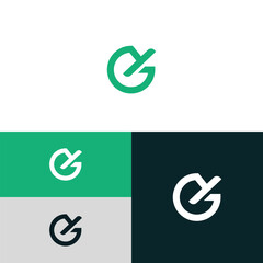 GY, YG letter logo design template elements. Modern abstract digital alphabet letter logo.