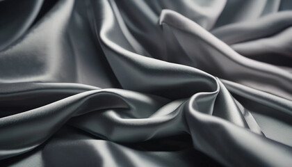 Fototapeta premium Platinum draped satin as a background. 