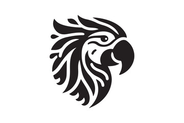 Parrot Head Vector Silhouette
