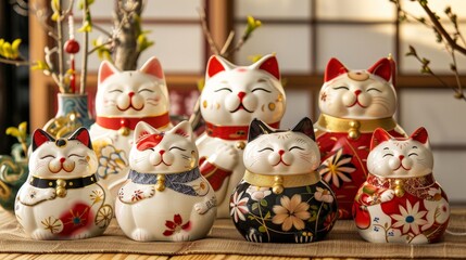 Passed down through generations, traditional cat decorations hold a special place in many households, symbolizing good luck, prosperity, and protection from evil spirits.