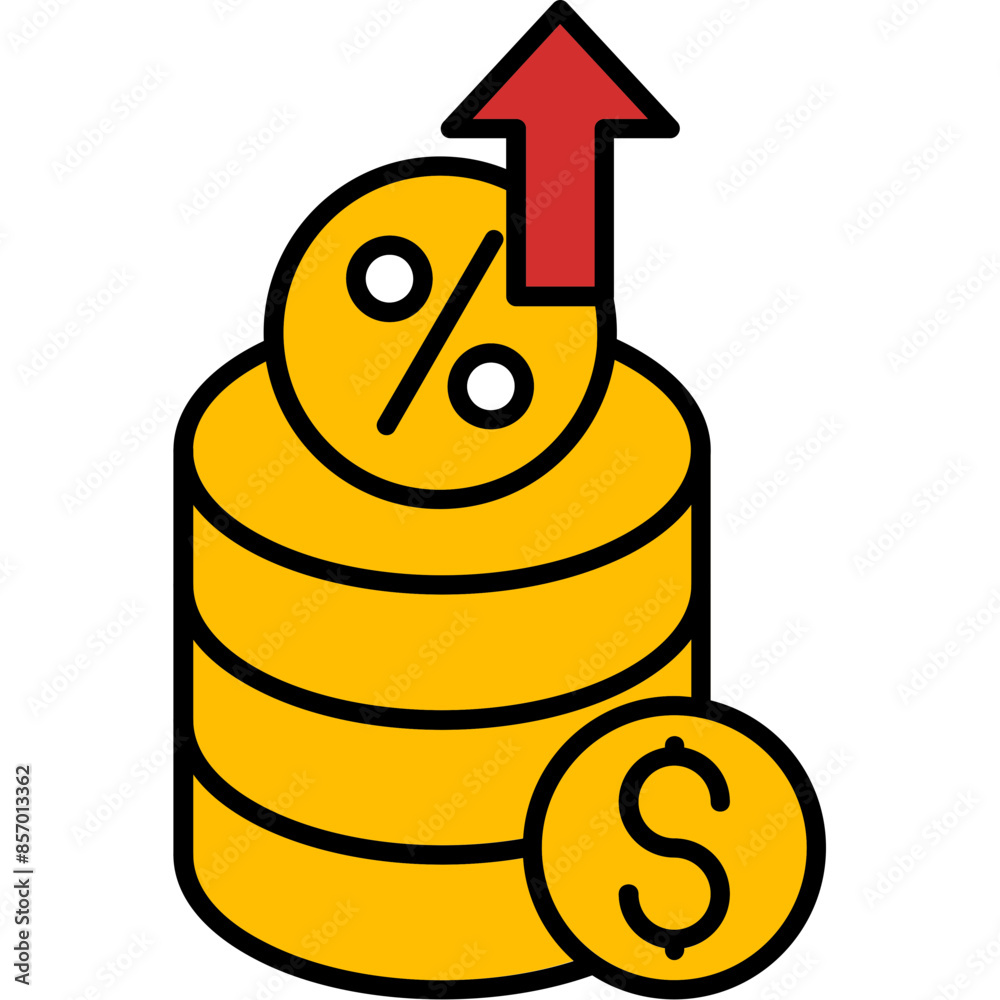 Sticker interest rate icon