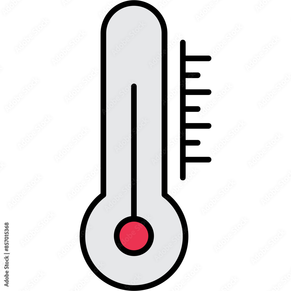 Sticker thermometer icon