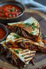 Delicious Grilled Beef Quesadillas with Salsa