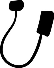 phone plugged in charging line art vector silhouette