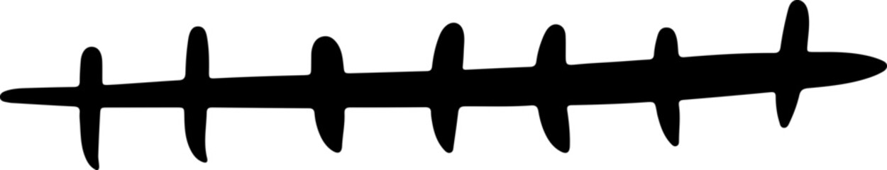 Obraz premium scary divider vector silhouette